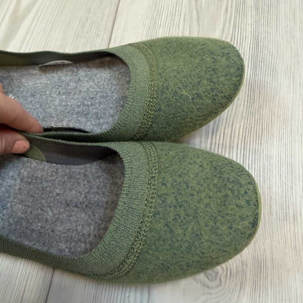Allbirds Green Ballet Flat Tree Breezers Comfort Shoes Womens 10 Calm‎ Cargo - Picture 7 of 9